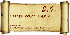 Stiegelmayer Ingrid névjegykártya